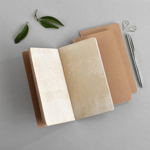 Old Style Travel Journal Insert: Travelers Notebook Refill Personal & Passport Size, Vintage Paper