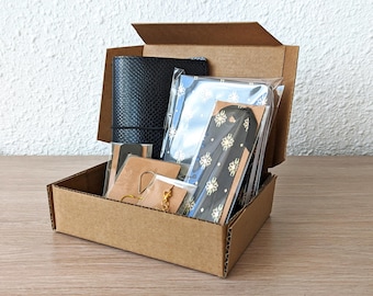 Traveler's notebook van imitatieleer met inlegvellen: TN-paspoortformaatset, zwarte kleur