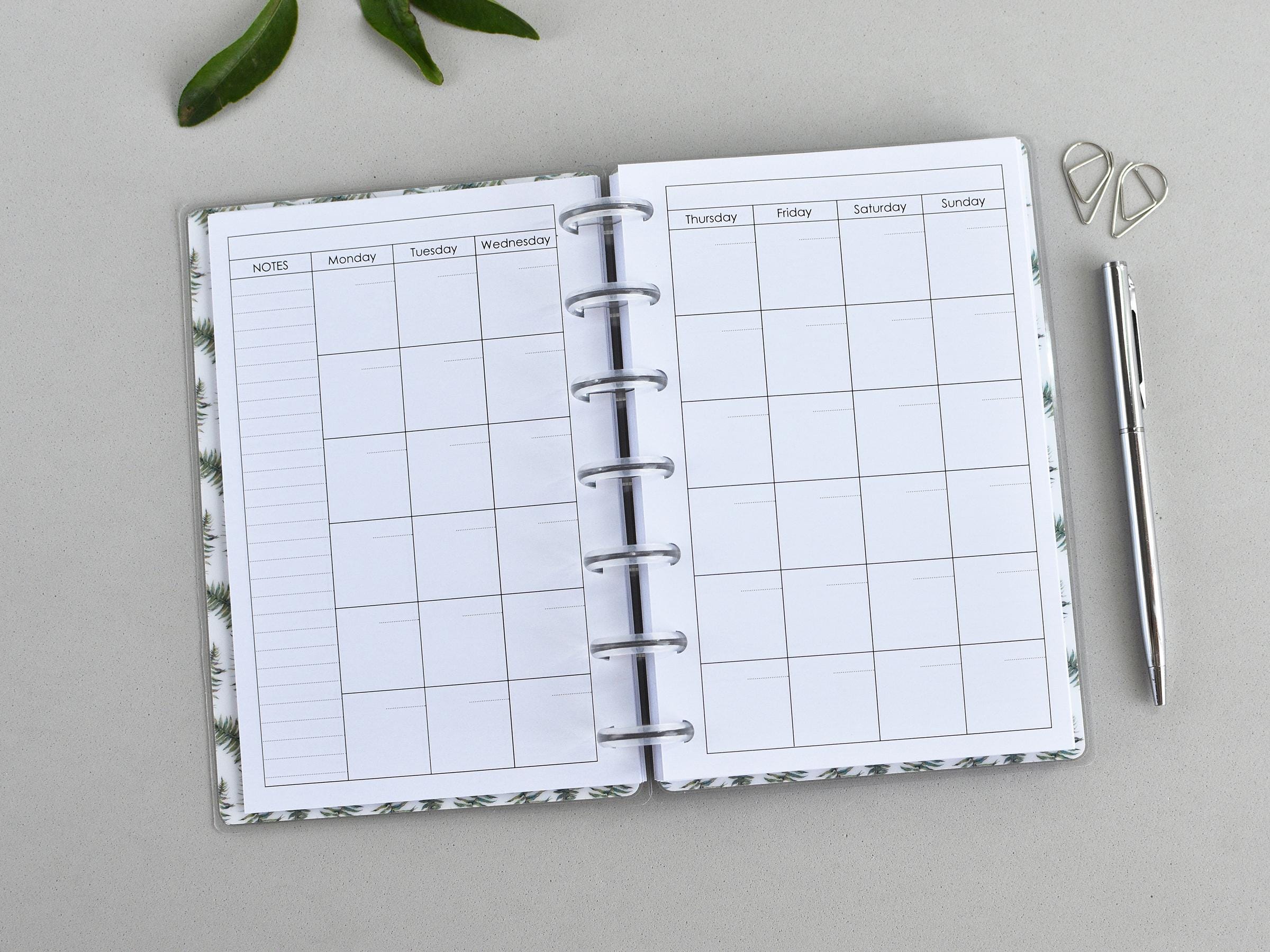 Happy Planner Inserts: HP Mini Monthly Weekly Pages, Disc Agenda Refill ...