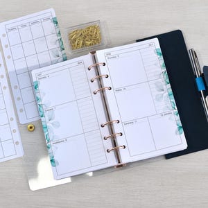 2026 / Undated Personal Planner Inserts: A6 Refills for Filofax, Weekly Monthly Pages
