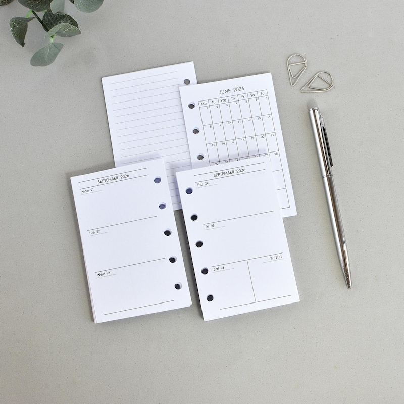 Mini Filofax M5 Inserts - Etsy