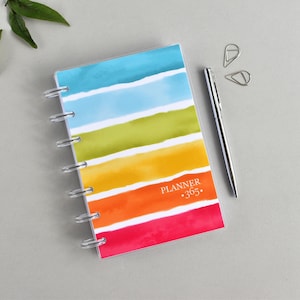 Discbound Planner Notizbuch Happy Planner Mini Größe: Disc Agenda Wochen- und Monatskalender, Vertikale Woche