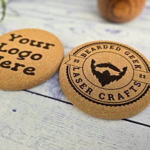 Custom Engraved Cork Coasters  Personalized Drink Coasters Eco-Friendly Gift