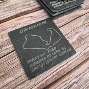 F1 Circuit Slate Coaster Set , 2025 Formula Circuits