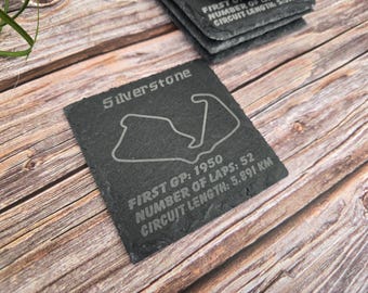 F1 Circuit Slate Coaster Set , 2026 Formula Circuits