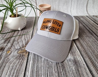 Long Live Cowgirls Trucker Cap With Leather Patch