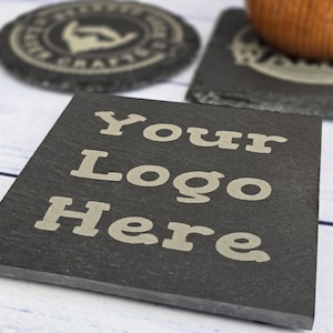 Posavasos de pizarra personalizados: posavasos rústicos con grabado personalizado