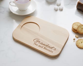 Vassoio personalizzato per tè e biscotti, regali in legno personalizzati