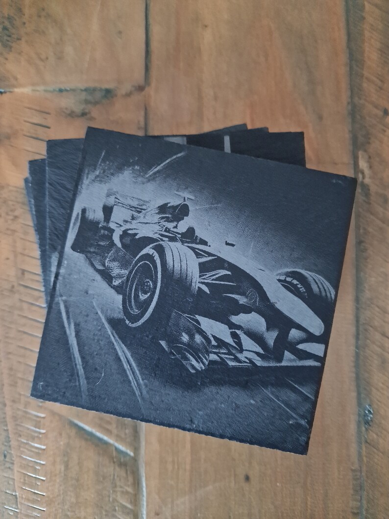F1 Slate Coasters Set F1 Car Coaster Set F1 Gifts Etsy