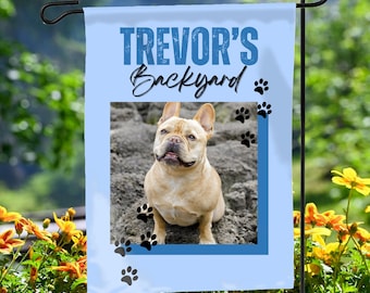 Personalized Dog Garden Flag, Double-Sided Yard Decor (12x18)