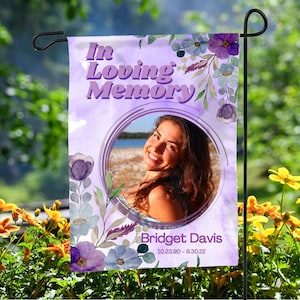 Personalized Memorial Garden Flag, Memorial Flag, In Memory Memorial Flag, Sympathy Gift, Cemetery Decoration, Funeral Gift Memorial Gift