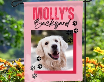 Personalized Dog Garden Flag, Custom Pet Photo, Double-Sided Yard Decor