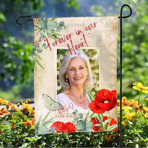 Personalized Memorial Garden Flag, Memorial Flag, In Memory Memorial Flag, Sympathy Gift, Cemetery Decoration, Funeral Gift Memorial Gift