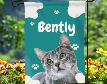 Personalized Pet Garden Flag, Custom Dog or Cat Photo, Double-Sided Yard Decor (12x18)