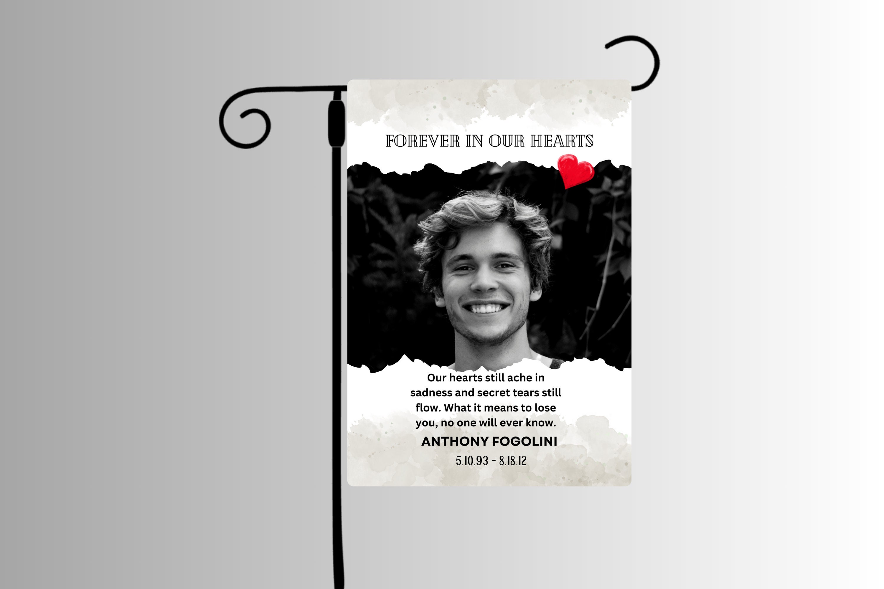 Personalized Memorial Garden Flag, Memorial Flag, in Memory Memorial ...