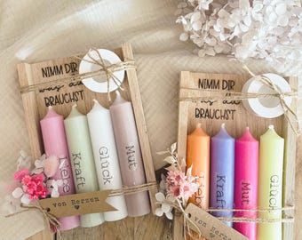 Candle set 'Take what you need' – Personal gift with saying | Gift idea for women | Gift for girlfriend | Free shipping
