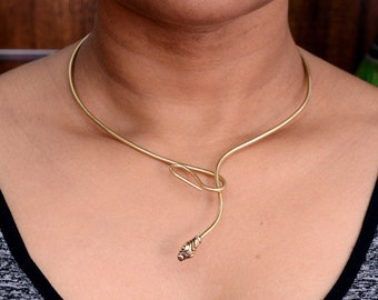 Silber Schlange Halskette / Medusa Anhänger / Kleopatra Schlange Halskette / Schlange Kette / Schlangen Schmuck / Charm Medusa Choker / Für Frauen
