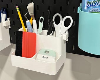 IKEA SKÅDIS + RÅSKOG Shelf – Custom Pegboard and Cart Organizer