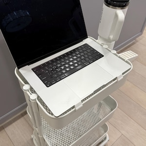 RASKOG Laptop Holder – Clip-On Brackets for IKEA RÅSKOG Cart