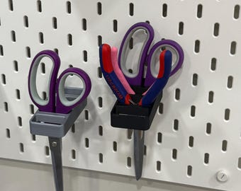 Soporte para tijeras y herramientas IKEA SKÅDIS - Organizador impreso en 3D de 4 ranuras para manualidades, costura y acolchado - Más de 30 colores