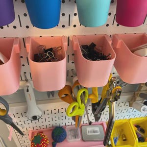 Bins in Multiple Sizes for Generic Pegboards – Custom Pegboard Storage for Craft Room, Office, Garage Organization