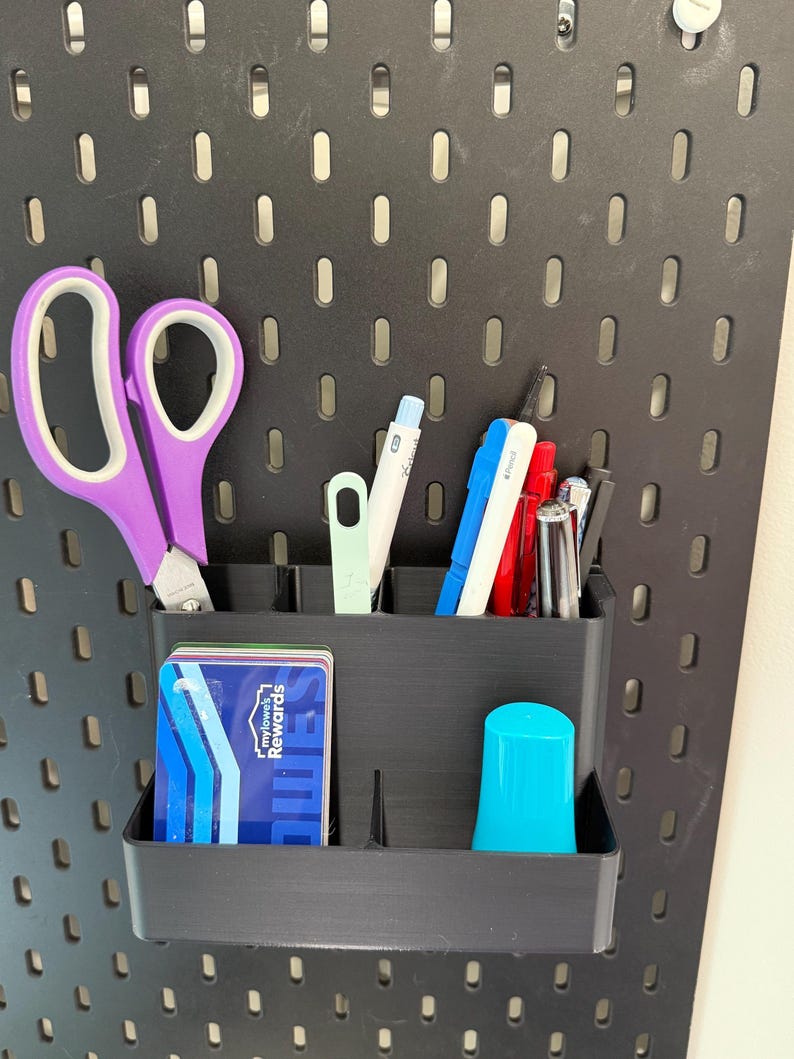 Organizador de estantes multinivel IKEA SKÅDIS - Organizador escalonado impreso en 3D para paneles perforados y carros - Manualidades y costura - Más de 30 colores imagen 5