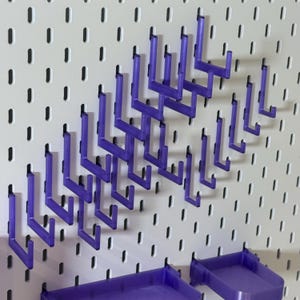 Custom Pegboard Hooks for IKEA SKÅDIS & UPPSPEL | 30+ Colors and Styles