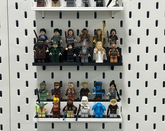 LEGO Minifigure display shelf for IKEA SKADIS pegboard