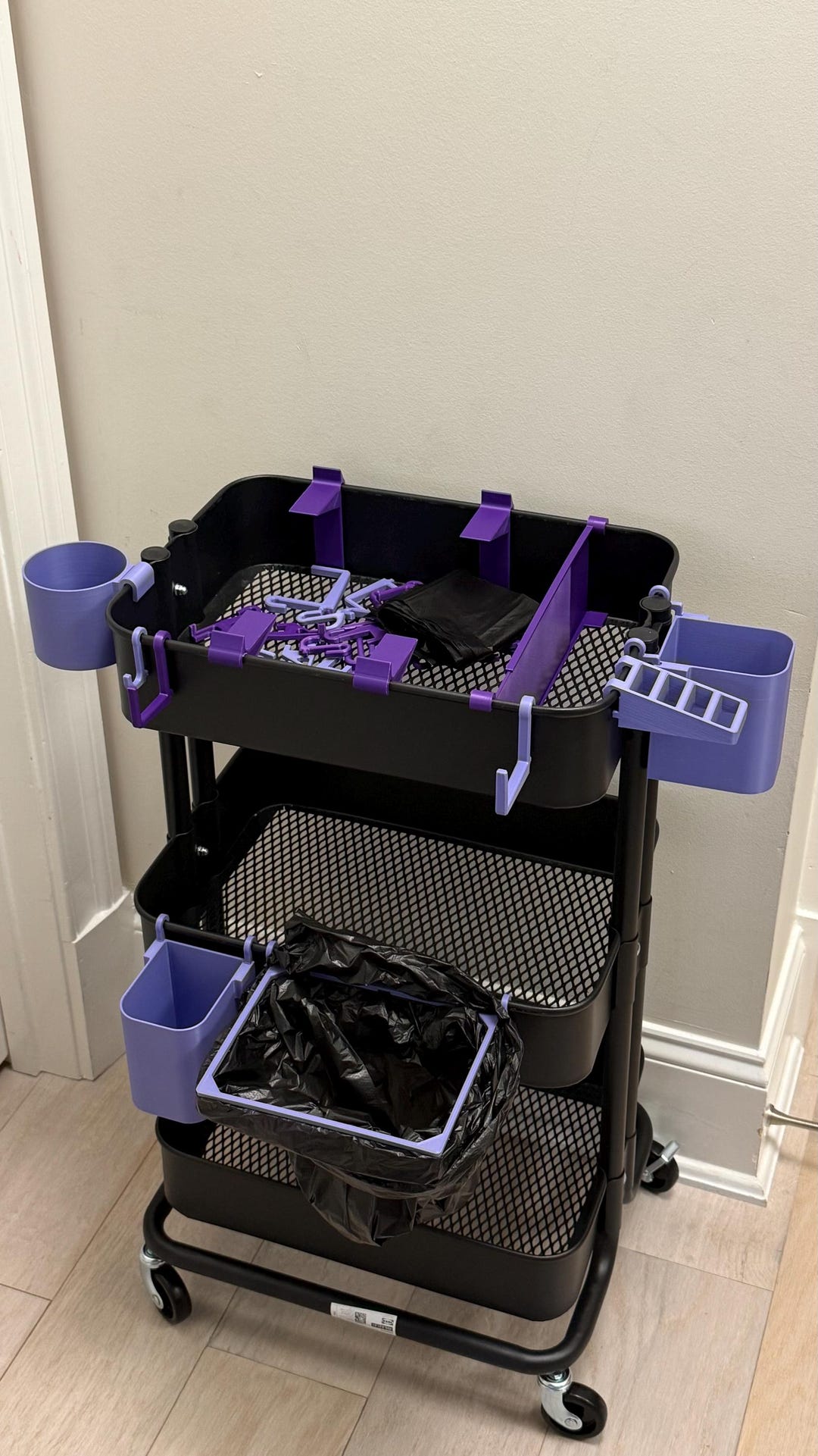 IKEA RÅSKOG Cart Custom Accessories: Shelves, Bins, Hooks, Trash