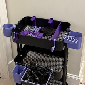 IKEA RÅSKOG Cart Custom Accessories: Shelves, Bins, Hooks, Trash Bag Holder