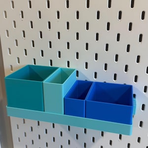 Shelf Insert Bins for SKÅDIS Shelves – Small, Medium, Large – 1", 2", 3" Heights – Modular Storage Bins | 3D Printed Organizer