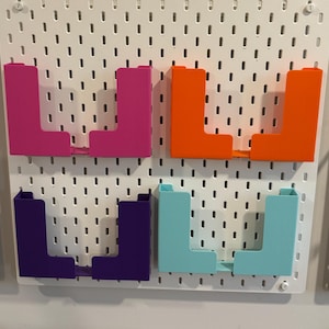 Adjustable Paper Holder for IKEA SKÅDIS Pegboard – Custom Pegboard Organizer