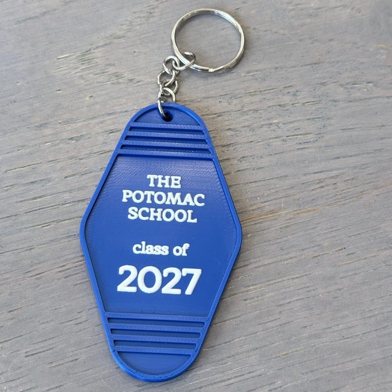 Retro Motel Keychain - Personalized 3D Printed Key Tag with UV Print Options - Custom Colors and Bulk Packs - 30+ Color Options imagen 12