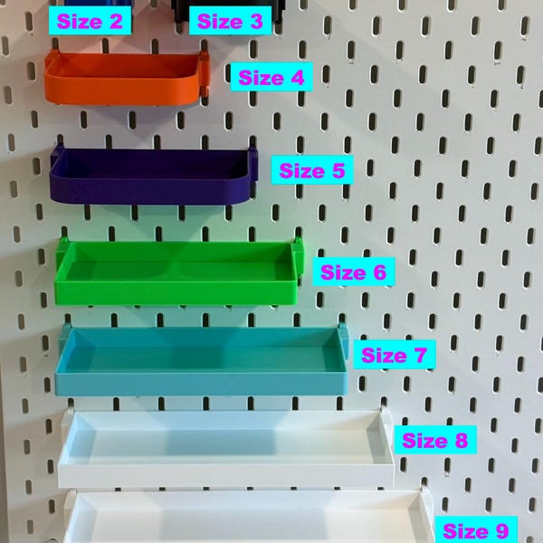IKEA SKÅDIS & RÅSKOG Shelves - Modular Pegboard and Cart Organizer - 3D Printed - Sewing, Craft Room, Home Office Storage Solution