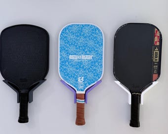 Pickleball Paddle Wall Mount - 3D Printed With Screw or Command