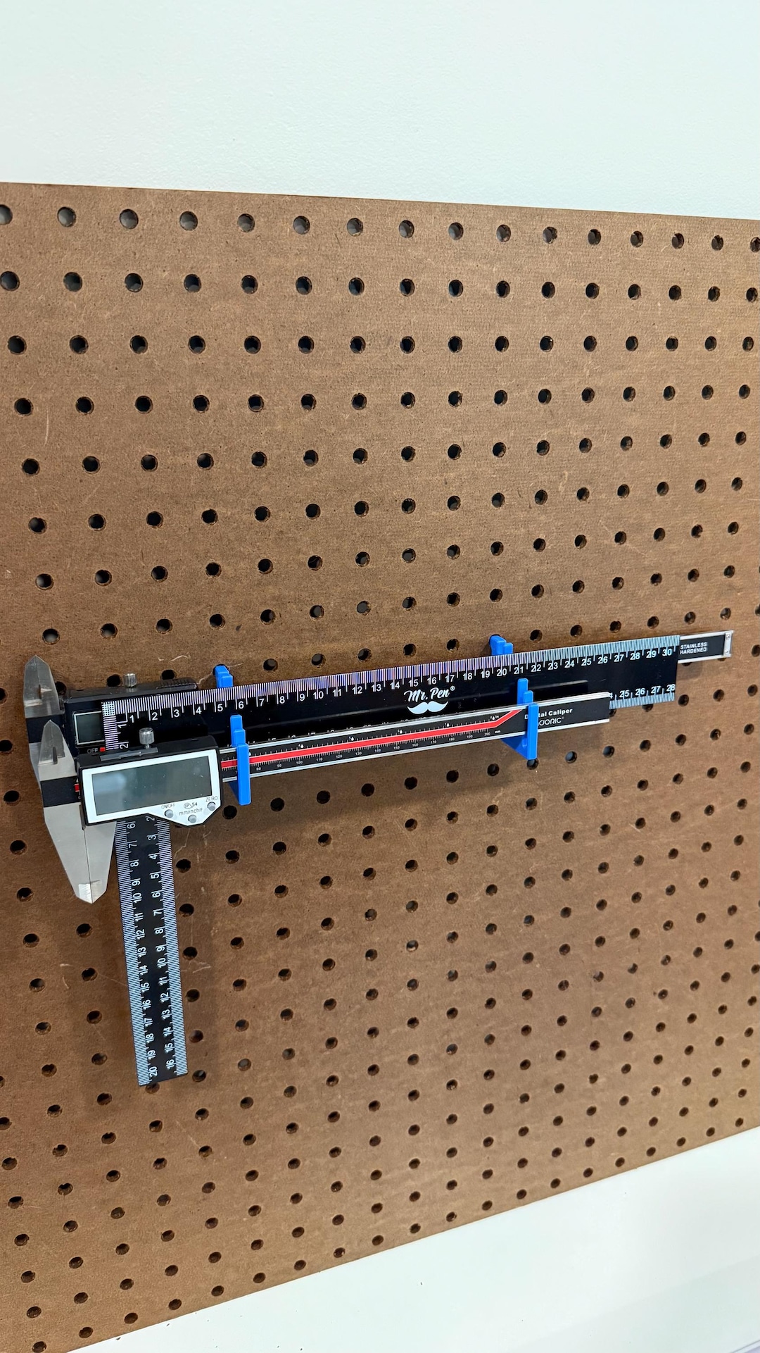 Pegboard Ruler Holder for 1/4 Inch Pegboards - 3D Printed Vertical ...