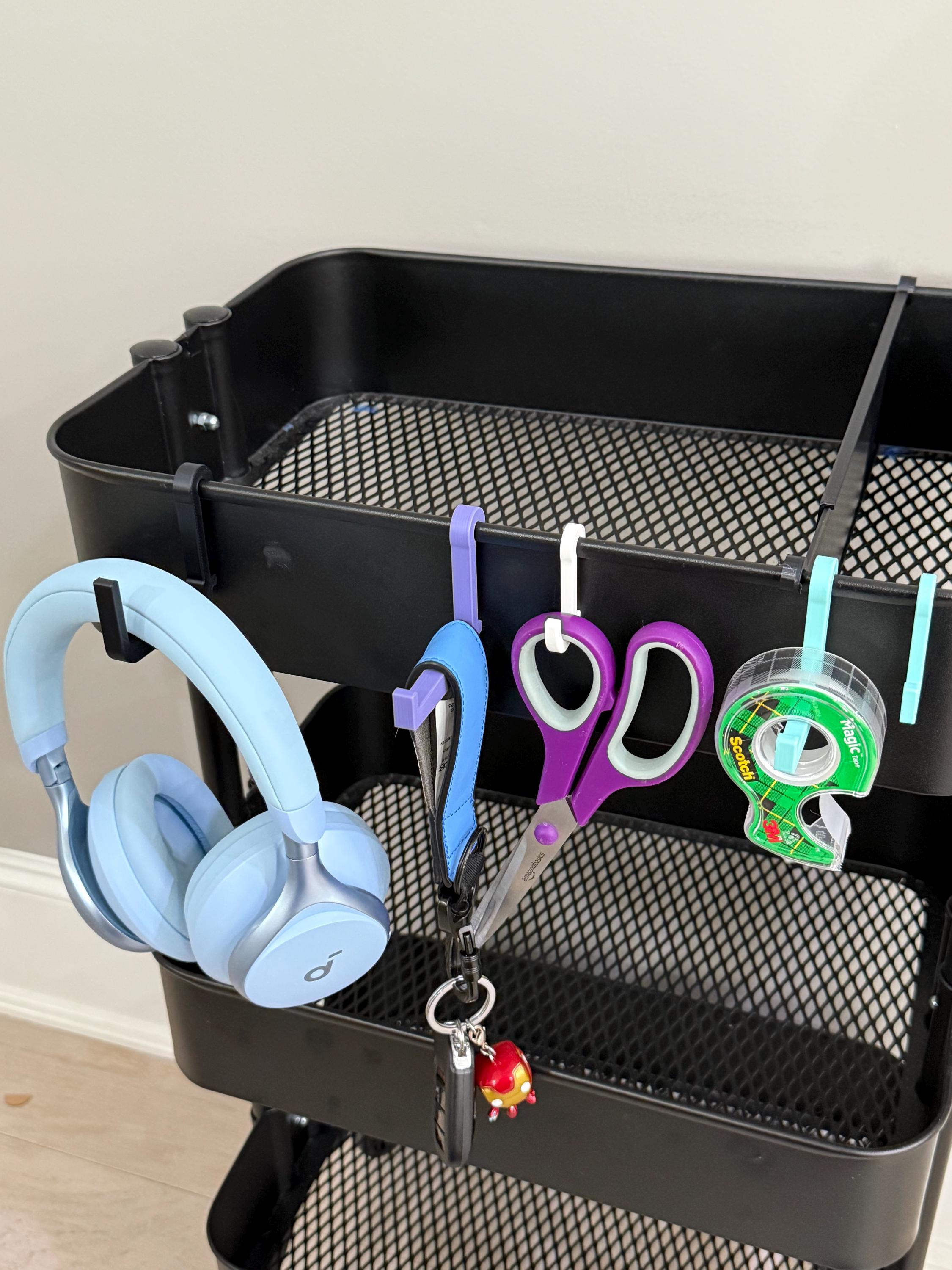 IKEA RÅSKOG Cart Hooks - 3D Printed in Small, Medium, Large + J