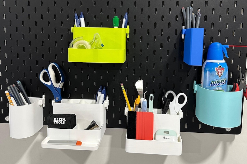 Organizador de estantes multinivel IKEA SKÅDIS - Organizador escalonado impreso en 3D para paneles perforados y carros - Manualidades y costura - Más de 30 colores imagen 6
