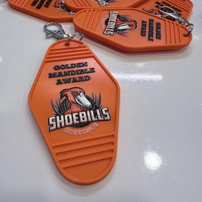 Retro Motel Keychain - Personalized 3D Printed Key Tag with UV Print Options - Custom Colors and Bulk Packs - 30+ Color Options imagen 16