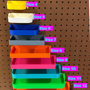 Pegboard Shelves for Standard 1/4" Holes - 3D Printed Custom Sizes & Colors - Tool, Craft Room and Garage Organizer - 30+ Colors