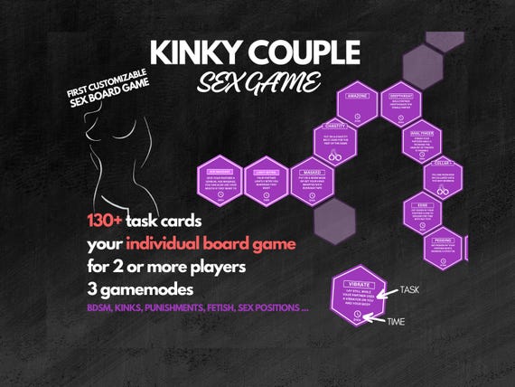 Kinky Couples Sex Game (130+ kinky Cards) - First Customizable Sex Game | BDSM, Fetish & Intimate Tasks - Create Your Own Erotic Adventure