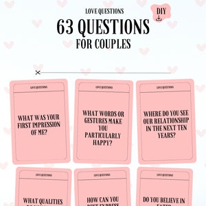 LOVE QUESTIONS! 63 questions for couples for a deeper connection! Valentine's Day gift! [English version]