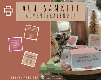 Achtsamkeit Adventskalender - Achtsamkeitsaufgaben DIY - Adventskalender nachhaltig DIY [version allemande] nachhaltige DIY Geschenkidee!
