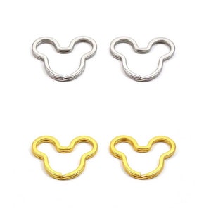 Mickey Head Schlüsselanhänger, Disney Cruise Fish Verlängerungsgeschenk, Cartoon-Schlüssel Verbindungsring, Mausform Schlüsselanhänger, Schlüsselanhänger Ring