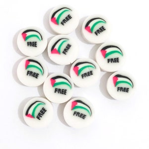 Free Palestine Polymer Clay Beads, Palestine Fundraiser Support, Palestine Jewelery, Free Gaza, Palestine Gift, Stand With Palestine