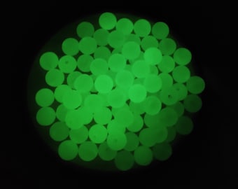 10, 25 ou 50 perles acryliques phosphorescentes pour la fabrication de bijoux, Ronds lumineux 10 mm, Perles en pierre lumineuses, Accessoires de fabrication