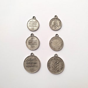 Palestine Coin Pendant, Palestine British Mandate Charms, Palestine Fundraiser, Palestine Map Charms Free Palestine, Support Palestine
