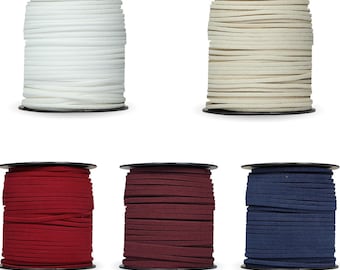 Suede Cord, Flat Faux Suede Cord, Faux Leather,100% Vegan Cruelty Free, Suede Leather Ribbon Jewelry Cord, Velvet Leather Cord, Cord for DIY