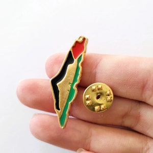 Pin de esmalte con el mapa de Palestina, pin gratuito de Palestina, pines con mapas de Palestina, pines de esmalte con la bandera de Palestina, joyería de Palestina, insignia de Gaza palestina