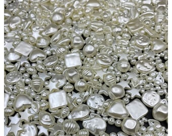 Pearl Gala Bead Soup, 25/50/100/250g Packs of Acrylic Mixed Assortment, Bead soup, Bead confetti, Bead Mix, Freshwater Pearls, diy, Coquette